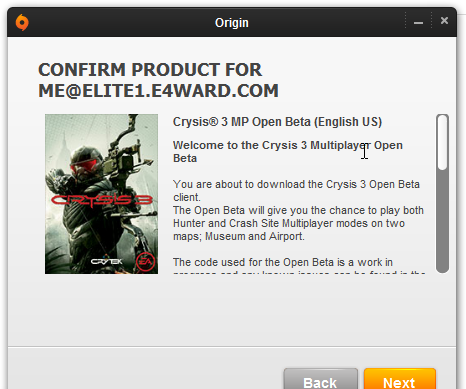 Genuine Crysis 3 Beta Key