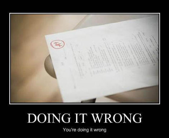 Hilarious Your'e Doing It Wrong Posters