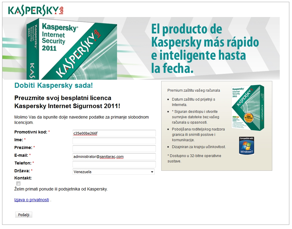 Kaspersky Internet Security 2011 BESPLATNO 1godinu