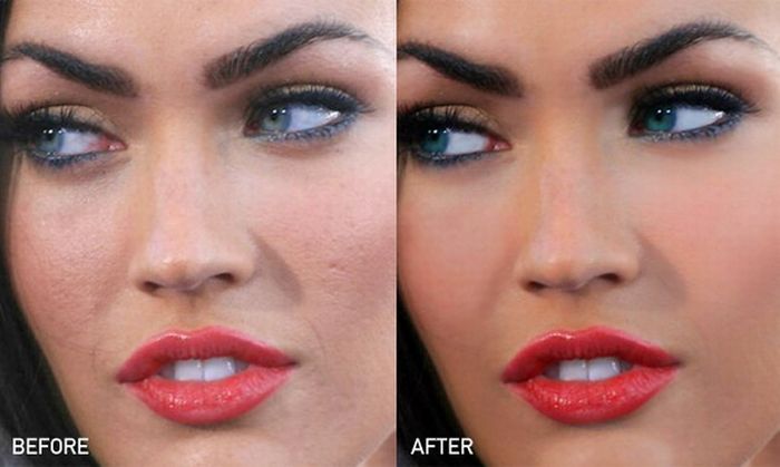 Megan Fox prije i poslije Photoshop-a