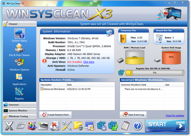 WinSysClean X3 besplatan program